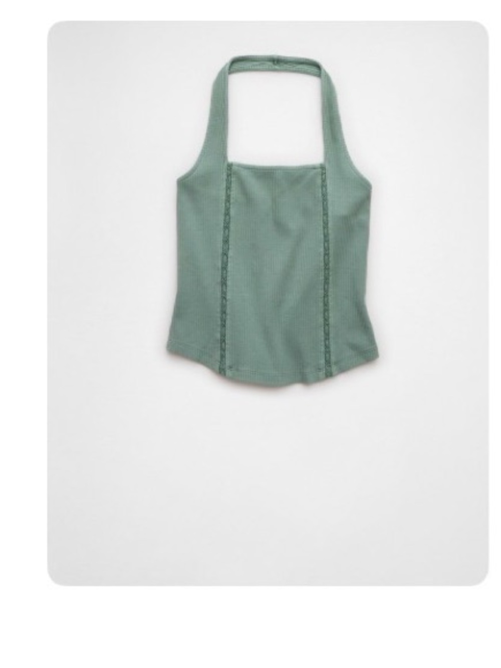 American Eagle Outfitters Sage Green Halter Tank Top